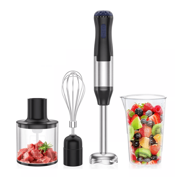 Batidoras De Mano Electrico Multifuncional 4 En 1 Inmersión Negra