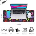 thumbnail image 5 of Long Mouse Pads for Desk,Colorful Animal Footprints Desk Mats on Top Of Desks, Desk Mouse Pad Extra Large with 3mm Non-Slip Base and Stitched Edge for Gaming,Office,Work,Home 31.5"x11.8", 5 of 6