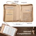 thumbnail image 4 of Funda para Biblia ADDFIT HOUSE de piel para mujer, color marrón claro, 4 of 7