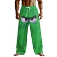 thumbnail image 2 of BRGZLK Linen Pants Men Beach Funny Graphic Pant Loose Casual Elastic Waist Drawstring Trousers Summer Vacation Outfits, 2 of 3