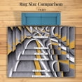 thumbnail image 5 of Luxe Weavers Yellow Modern Abstract Area Rug 4x5 Geometric Living Room Carpet, 5 of 11