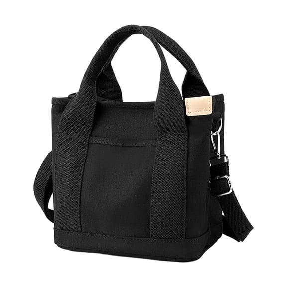 Tote Bag with Zipper for Women Canvas Large Capacity Multi-Pocket Crossbody Bag Casual Daily Use Shoulder Bag Sturdy Durable Adjustable Strap Messenger Bag