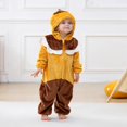 thumbnail image 2 of Luvior Toddler Halloween Pumpkin Ghost Baby Romper Outfit | Baby Halloween Pumpkin Ghost Bats Zip Up Hoodie One Piece Romper Plush Long Sleeve Jumpsuit Fall Winter Clothes, 2 of 5