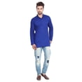 thumbnail image 1 of Kurta Courte en Coton pour Hommes Mode Indienne (Bleu Marine, G), 1 of 5