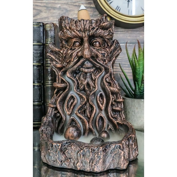 Greenman Tree Man God Forest Ent Waterfall Smoke Backflow Incense Cone Burner