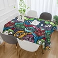 thumbnail image 5 of GZHJMY Owl Tablecloth, Rectangle Waterproof Washable Polyester Table Cover for Picnic Dinner Holiday Party Decor, 60 x 60 Inch, 5 of 7