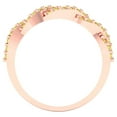 thumbnail image 5 of 0.495 ctw Wedding Band for Women - 14K Rose Gold Natural Citrine Stackable Eternity Ring, 5 of 6