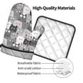 thumbnail image 4 of Xecao Cats Group Pattern Oven Mitts and Pot Holders Sets Heat Resistant Silicone Oven Mittens Extra Thicken Long Kitchen Cotton Oven Glove for Cooking, 4 of 7