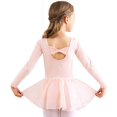thumbnail image 3 of Gyratedream Toddler Girls Long Sleeve Sparkle Ballet Skirted Leotard Dance Dress Skirt Gymnastic Ballerina Outfit, 3 of 8