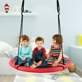 thumbnail image 5 of Gymax 40'' Kids Hanging Chair Swing Tent Set Hammock Nest Pod Seat Orange, 5 of 10