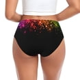 thumbnail image 3 of Womens Underwear - Rainbow Glitter Border No Show Seamless Underwear for Women, Stretch Women's Panties, Hipster Soft Comfort Ladies Panties Bikini Underwear Briefs, 3 of 6