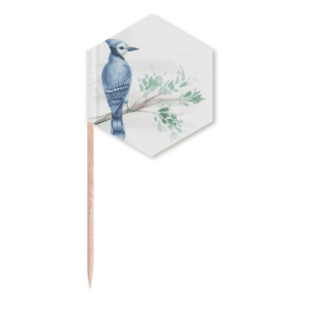 Branch Blue Parrot Art Deco Fashion Toothpick Flags Cupcake Picks Party Celebration