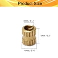 thumbnail image 2 of Wekity M3x5mm Female Thread Knurled Nuts,200PCS Hx4mm OD Brass Threaded Insert Embedment Nuts Hydraulic Welded Joint Injection Molding Assortment Kit for 3D Printing Injection Molding-0621, 2 of 5