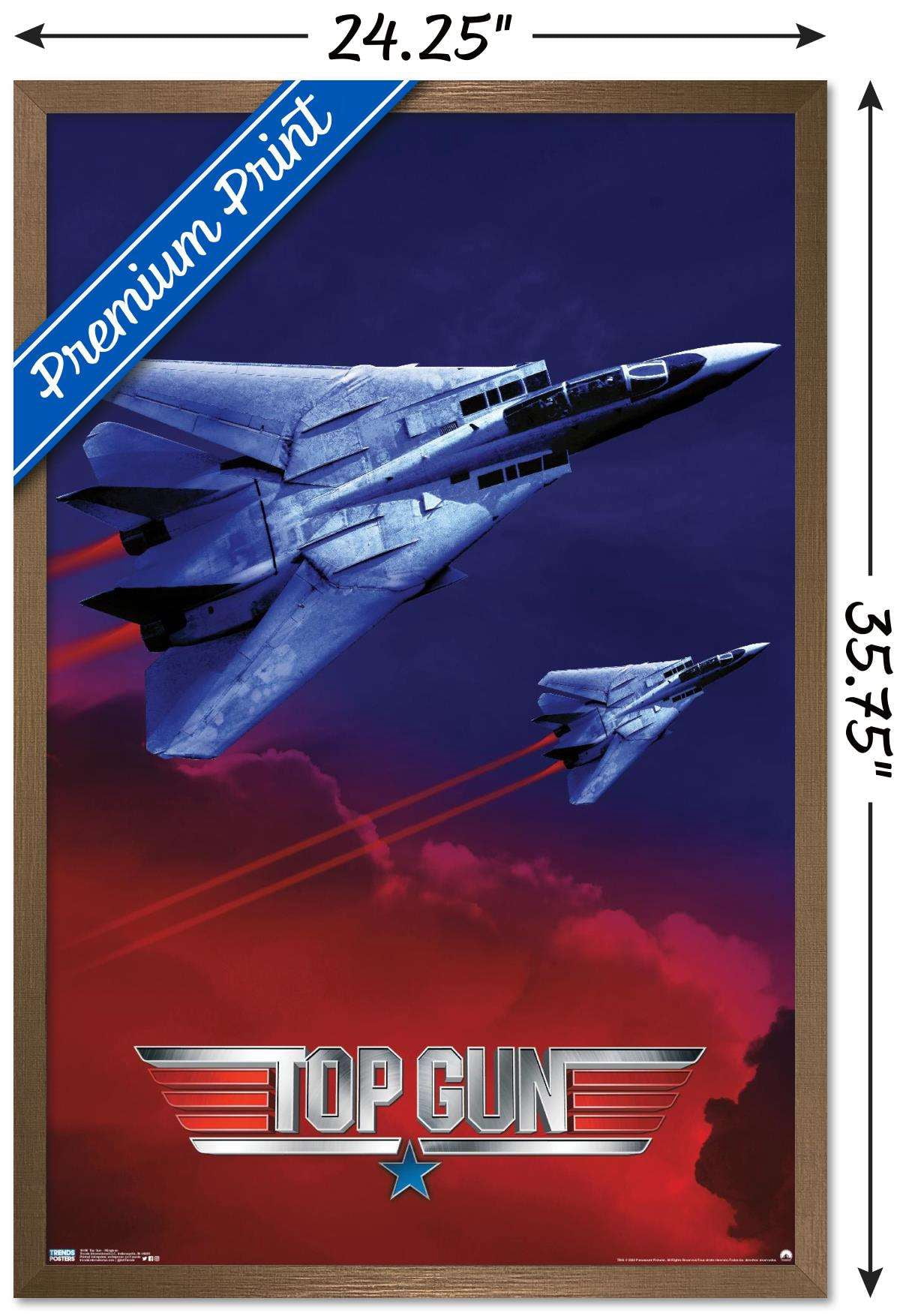 Top Gun - Wingman Wall Poster, 22.375" x 34", Framed