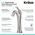 thumbnail image 6 of KRAUS Elavo 15-inch Square White Porcelain Ceramic Bathroom Vessel Sink and Spot Free Arlo Faucet Combo Set with Pop-Up Drain, Stainless Brushed Nickel Finish, 6 of 7