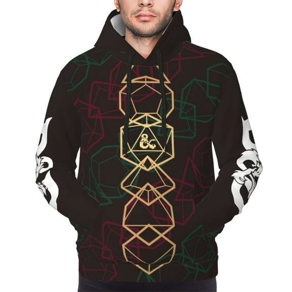 Unisex Men's and Women's DND Dungeons And Dragons Hoodies 3D Fashion Digital Print Cartoon Pullover Hooded Sweatshirts with Pockets