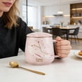 thumbnail image 4 of Taza de cerámica para café, ideal para la oficina, el dormitorio y la cocina: taza para bebidas frías y calientes con agarre cómodo, adecuada para té, agua o café en el escritorio o la sala de estar., 4 of 6