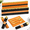 Black, Orange-50, variant on 50 Pre-rolled Cutlery Set With Napknavy Blue White