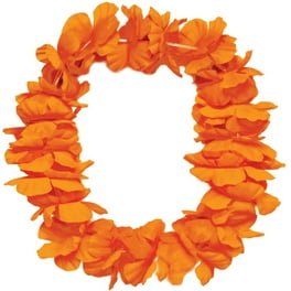 Hawaiian Lei Adult Neon Orang Hawaiian Lei Adult Neon Orang