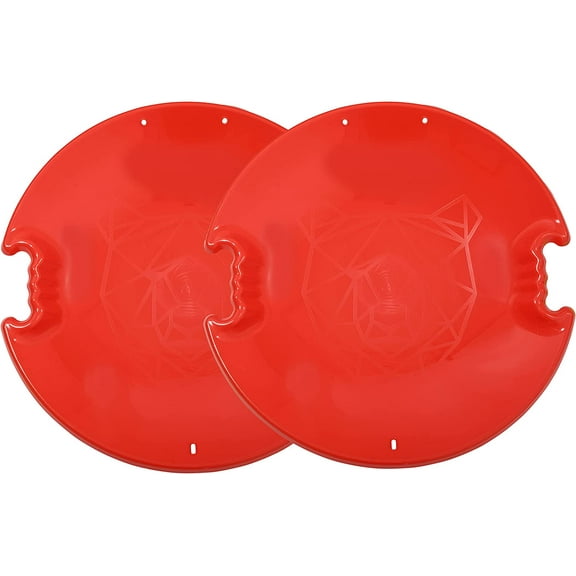 Superio Spiral Snow Saucer Sled, Round 26" Avalanche Circle Plastic Sledding Disc, Winter Snow Fun for Kids and Adults