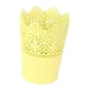 thumbnail image 3 of Metal cortado planta florero jarrón lápiz maquillaje cepillo titular organizador 15cm amarillo Sunnimix Florero de metal, 3 of 5