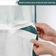 thumbnail image 6 of Zrodlmo No Hook Fabric Shower Curtain with Snap-in Liner, Waffle Waterproof and Mildew Resistant Bathroom Curtain, 72"x 74", Seaweed Green, 6 of 9
