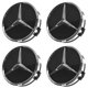 thumbnail image 2 of Equipamiento para fabricante MAN Juego de 4 tapacubos de rueda cromados y negros de alto rendimiento para Mercedes-Benz -, 2 of 4