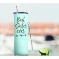 thumbnail image 3 of Sister Birthday Gifts Best Sister Ever Gifts From Sister Brother 20oz Skinny Tumbler Gift For Sister In Law Step Sister Bday Christmas Presents For Soul Sister Unbiological Sister Cup With Straw, 3 of 6