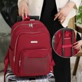 thumbnail image 5 of Large Capacity School Bag Stylish & Functional Women Backpack with Trolley Sleeve Perfect for Traveling & Each Day Use, 5 of 9