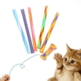 thumbnail image 1 of 10pcs Spring Cat Toys, Colorful Cat Spring Toy and Cat Tube Toy Telescopic Cat Mesh Pole Cat Jumping Toy Flexible,Random Color, 1 of 5