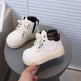 thumbnail image 6 of BOBOGOJP Toddler Boys Girls Boots Kids Work Boots Winter Snow Boots Lace Up Hiking Outdoor Boots (Toddler/little Kid) Beige for Size 10, 6 of 9