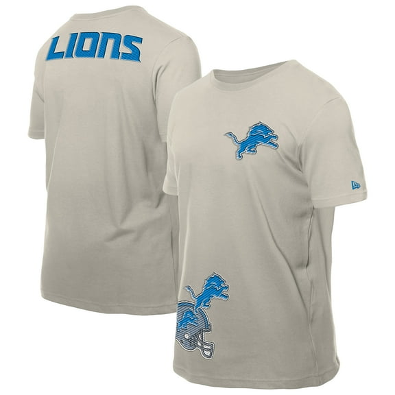 Men's New Era Light Beige Detroit Lions Multi Patch T-Shirt
