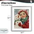 thumbnail image 4 of Stupell Industries Cottage Christmas Girl & Snowman Embrace Gray Framed Print Under Glass, 13 x 16, by The Prints Vibe, 4 of 8