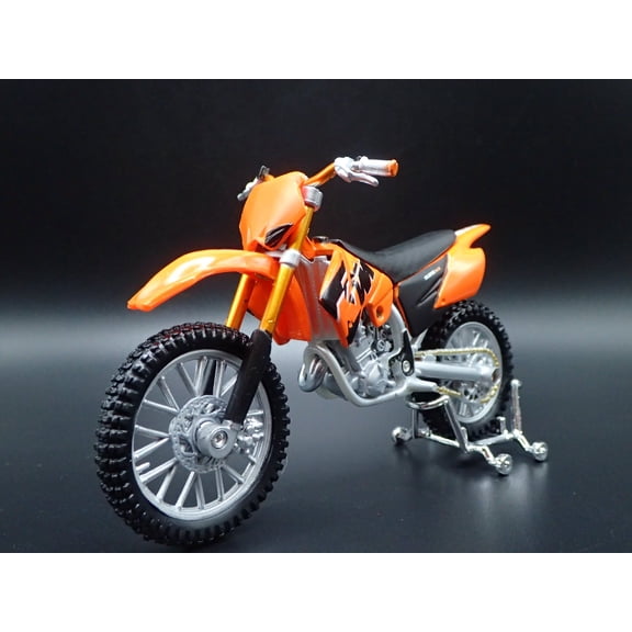 Open Box KTM 525SX DIRT BIKE MOTORCYCLE ORANGE 1/18 SCALE DIORAMA DIECAST MODEL BIKE