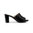 thumbnail image 3 of BLISSFUL STEP Women's Slip on Block Heel Slide Sandals Mules Black 9.5, 3 of 8