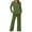 Army Green, variant on ChaoHeng 2024 Cotton Linen Solid Color Outfits for Women 2 Piece Lounge Sets,Women Fashion Solid Color Round Neck Long Sleeve Side Split Pants Set,Pink,XXL