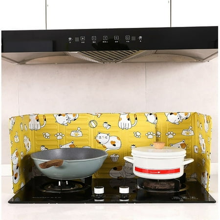 

NIUREDLTD Home Kitchen Stove Foil Plate Prevents Oil Splash Cooking Hot Baffle Kitchen Tool