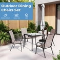 thumbnail image 7 of FUNDAZE Outdoor Dining Chairs Set of 2, Patio Dining Chair Stackable Armrest Patio Chairs Space Saving for Garden Backyard Deck, Brown, 7 of 7