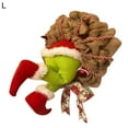thumbnail image 2 of Bueautybox Christmas Wreath, Christmas Thief Stole Xmas Burlap Wreath, Christmas Burlap Wreath with Pose able Plush Legs, Wired Wreath Frame, Jute Rope, for Christmas & Thanksgivings Indoor Decor, 2 of 7