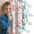 thumbnail image 3 of Blackout Kids Curtains,Pink Baseballs with Bows Pattern Childrens Insulated Curtains Set Of 2,Bedroom Essentials,Toddler Room Decor 52"x63", 3 of 5