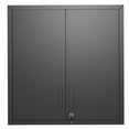 thumbnail image 3 of Noaman Metal Wall-Mounted Tool Storage Cabinet with 2 Locking Doors, 1 Adjustable Shelf & 1 Open Drawer, 29.53"L x 11.81"W x 30.31"H, Black for Garage, Warehouse & Office, 3 of 18