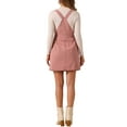 thumbnail image 3 of INSPIRE CHIC Women's Overall Dress Adjustable Strap A-Line Invisible Side Zipper Casual Suspender Skirt XS Pinks, 3 of 6