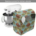 thumbnail image 2 of Poppy Flower Stand Mixer Cover, Vintage Romantic Pattern with Sketch Ram and Poppys Print, Kitchen Appliance Organizer Bag Cover with Pockets, 5 Quarts, Burnt Sienna Turquoise, by Ambesonne, 2 of 4