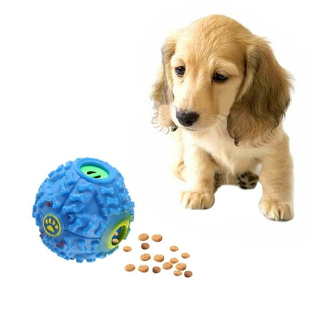 Pet Food Dispenser Leakage Ball Squeaky Giggle Quack Sound Training Toy Chew Ball, Size: S, Ball Diameter: 7cm -