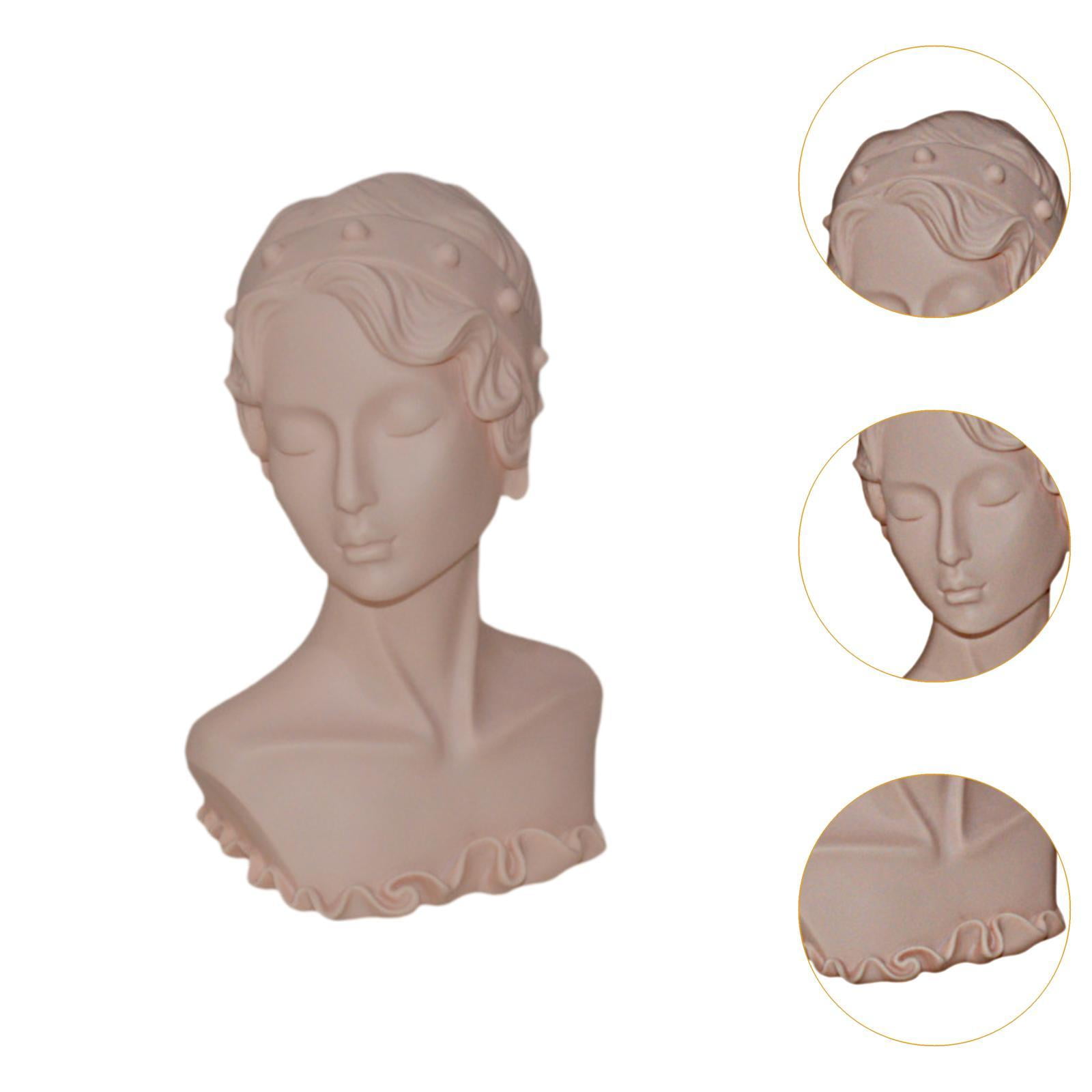 QccHieUs Jewelry Display Mannequin Earrings Rack Multifunctional Storage Organizer Female Skin Color
