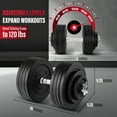 thumbnail image 3 of Yes4All 200lbs - Adjustable Dumbbell Set with Weight Plates, Star Lock Collars/Connector, 3 of 6