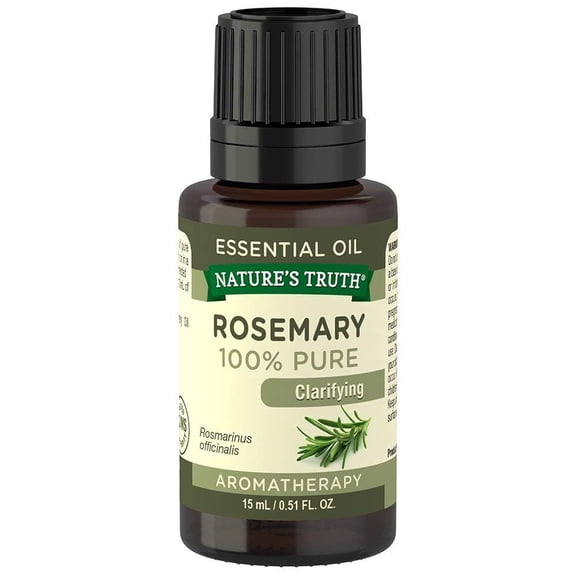 Nature's Truth Rosemary Essential Oil | 15 mL | 100% Pure | Natural & Undiluted | GC/MS Tested | Great for Diffusers