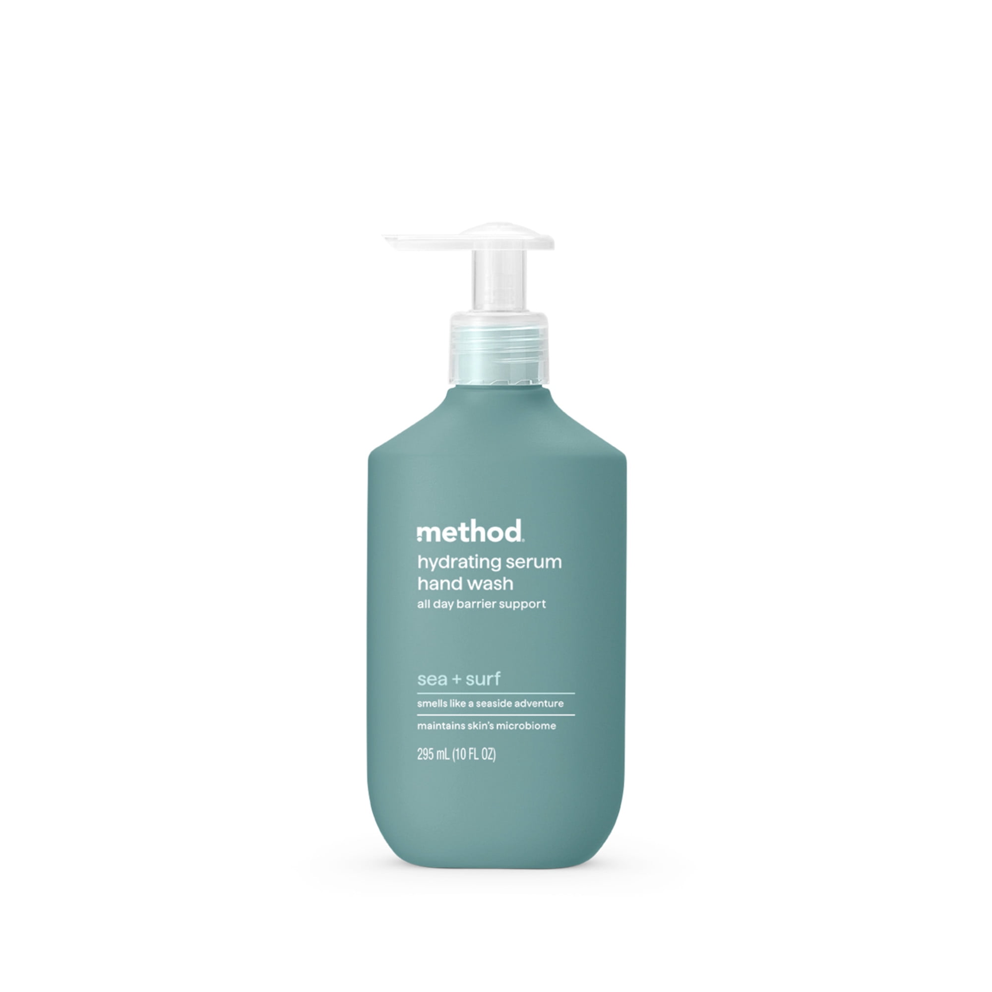 method Hydrating Serum Hand Wash, Sea + Surf - Moisturizes Hands, Gentle, Dermatologist Tested on Sensitive Skin, with Crisp Nautical Notes, 10 fl oz