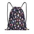 thumbnail image 1 of Xecao Christmas Critters Delight Pattern Sports Drawstring Backpack - String Swim Gym Bag with Wet Proof Pocket for Women&Men-Small, 1 of 6
