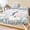 Light Blue, variant on King Size Fitted Sheet Set - Coastal Pumpkins Fall 3 Piece Bedding Sets 16" Deep Pocket Fitted Sheet with 2 Pillowcases, Thanksgiving Weeping Wooden Brushed Microfiber Hotel Luxury Bed Sheets